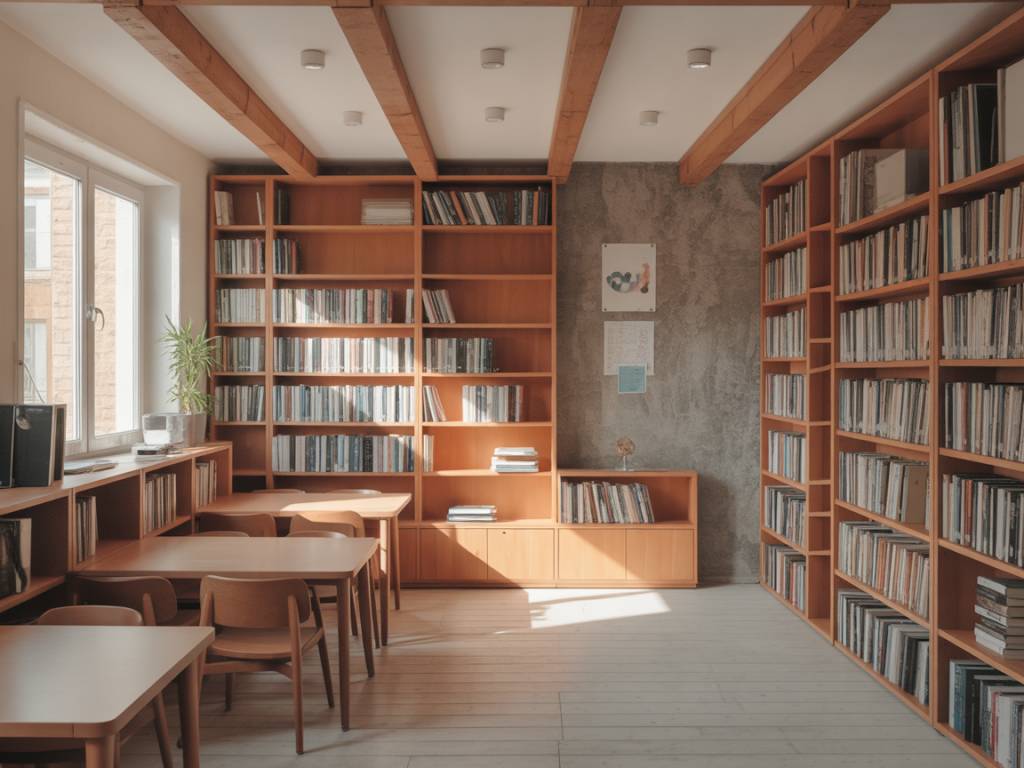 Bibliothèque en béton cellulaire : une solution design et économique