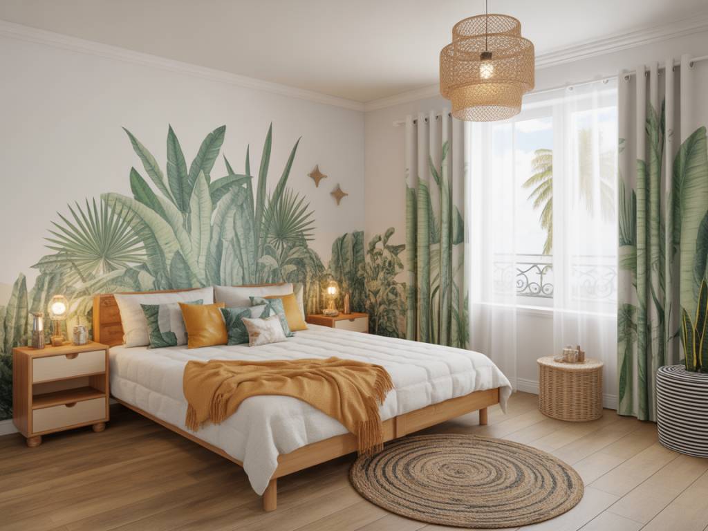 Décoration tropicale : toutes nos idées deco chambre tropicale pour voyager sans quitter votre lit