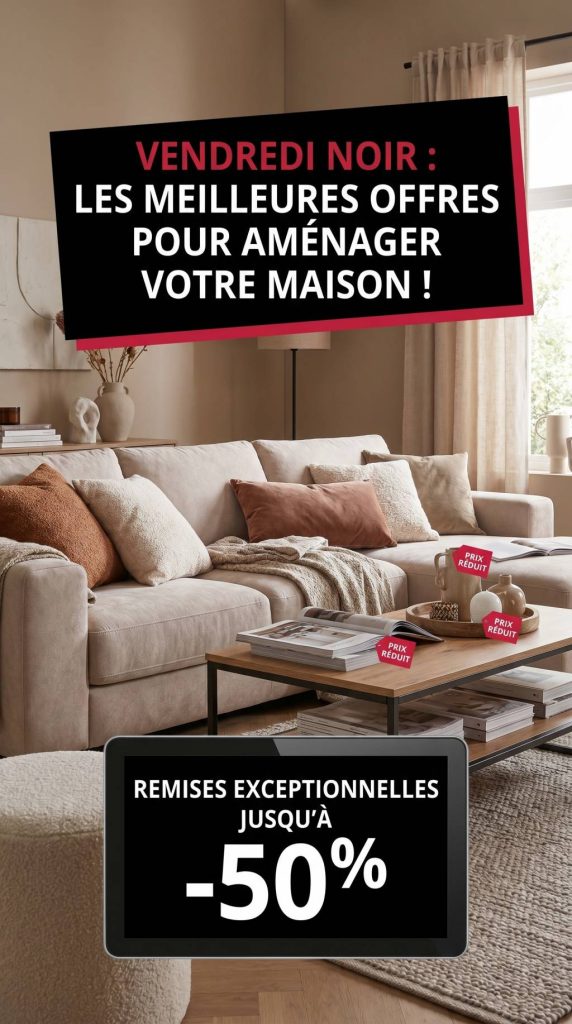 Black friday ameublement : les meilleures offres pour meubler votre intérieur à prix réduit